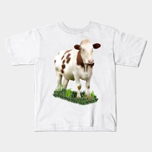 Cow In A Patch Of Grass Kids T-Shirt